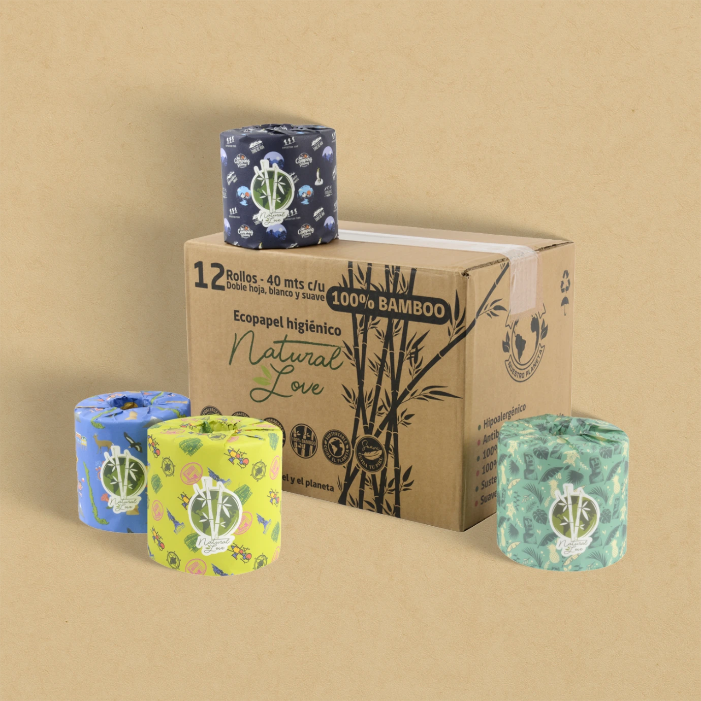 Papel Higiénico Premium de Bamboo